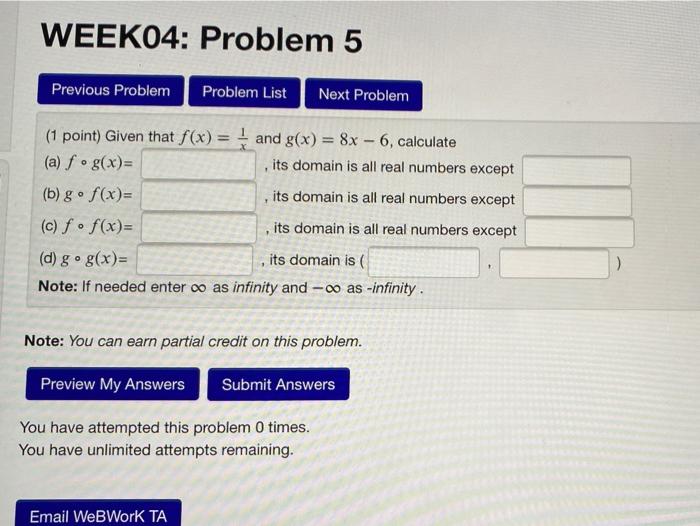 Solved WEEK04: Problem 5 Previous Problem Problem List Next | Chegg.com