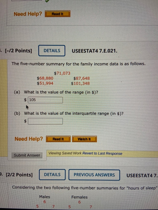 Solved Need Help? Read It . [-12 Points] DETAILS USEESTAT4 | Chegg.com