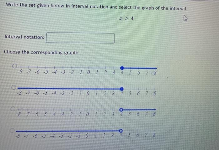 Solved Try it out: Write the interval of values shown in the | Chegg.com