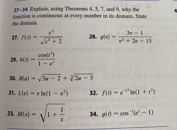 Solved 4 27 34 Explain Using Theorems 4 5 7 And 9 Why 2573