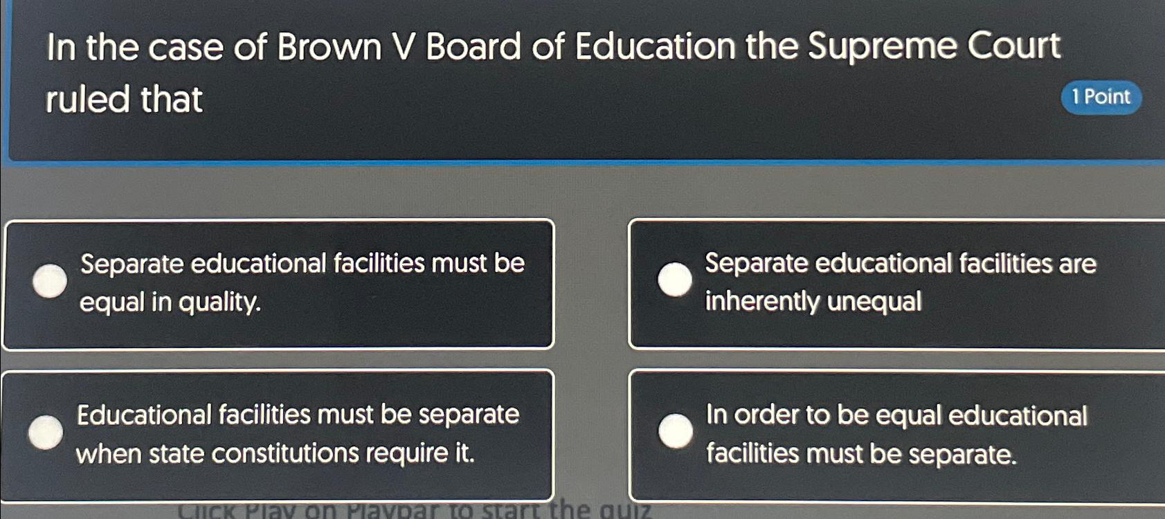 In the case of brown v board of education outlet the supreme court ruled that