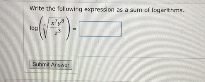Solved Write the following expression as a sum of | Chegg.com