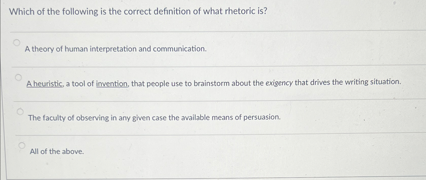 Rhetoric: Definitions and Observations