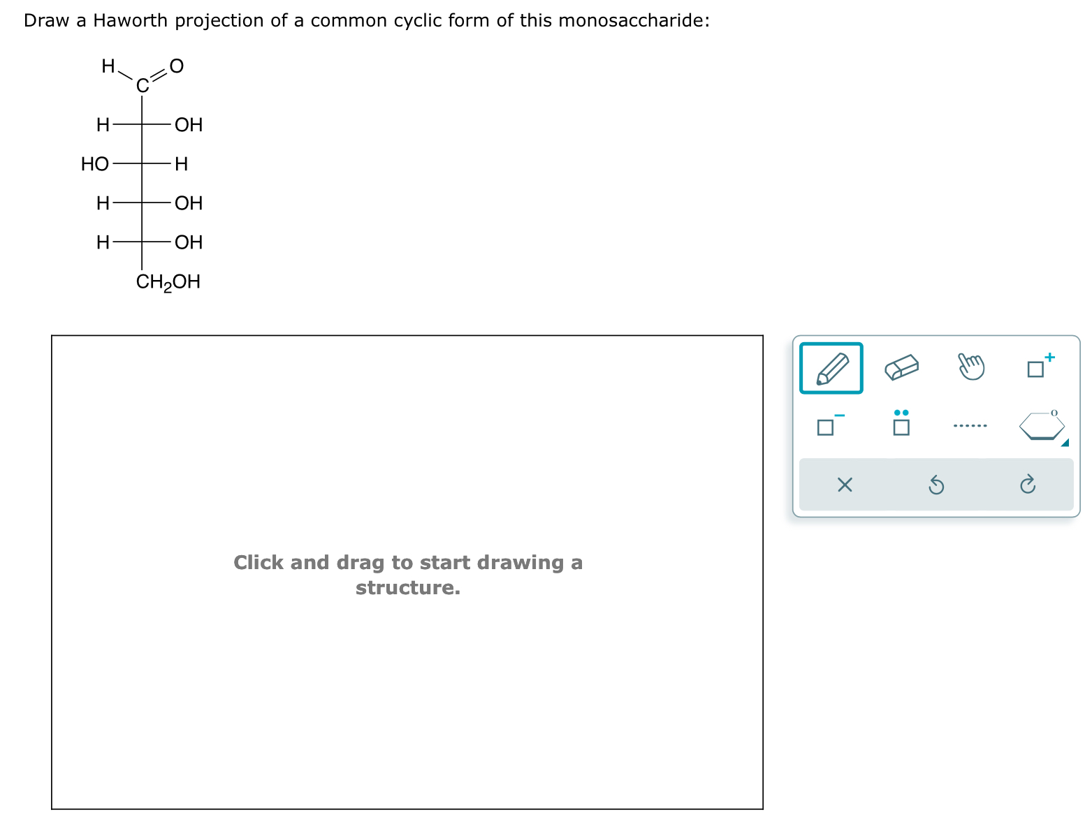 Solved Draw a Haworth projection of a common cyclic form of | Chegg.com