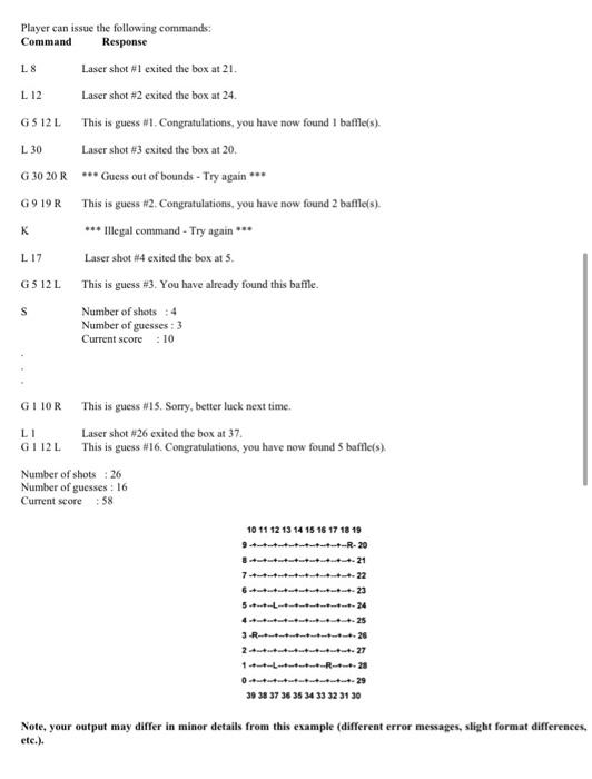 Solved Baffle Game The game consists of a two-dimensional | Chegg.com