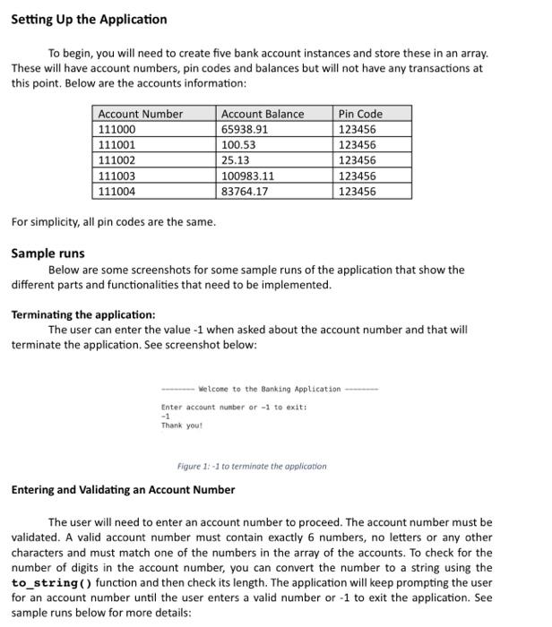 Solved For this assignment, you will create a simple banking | Chegg.com