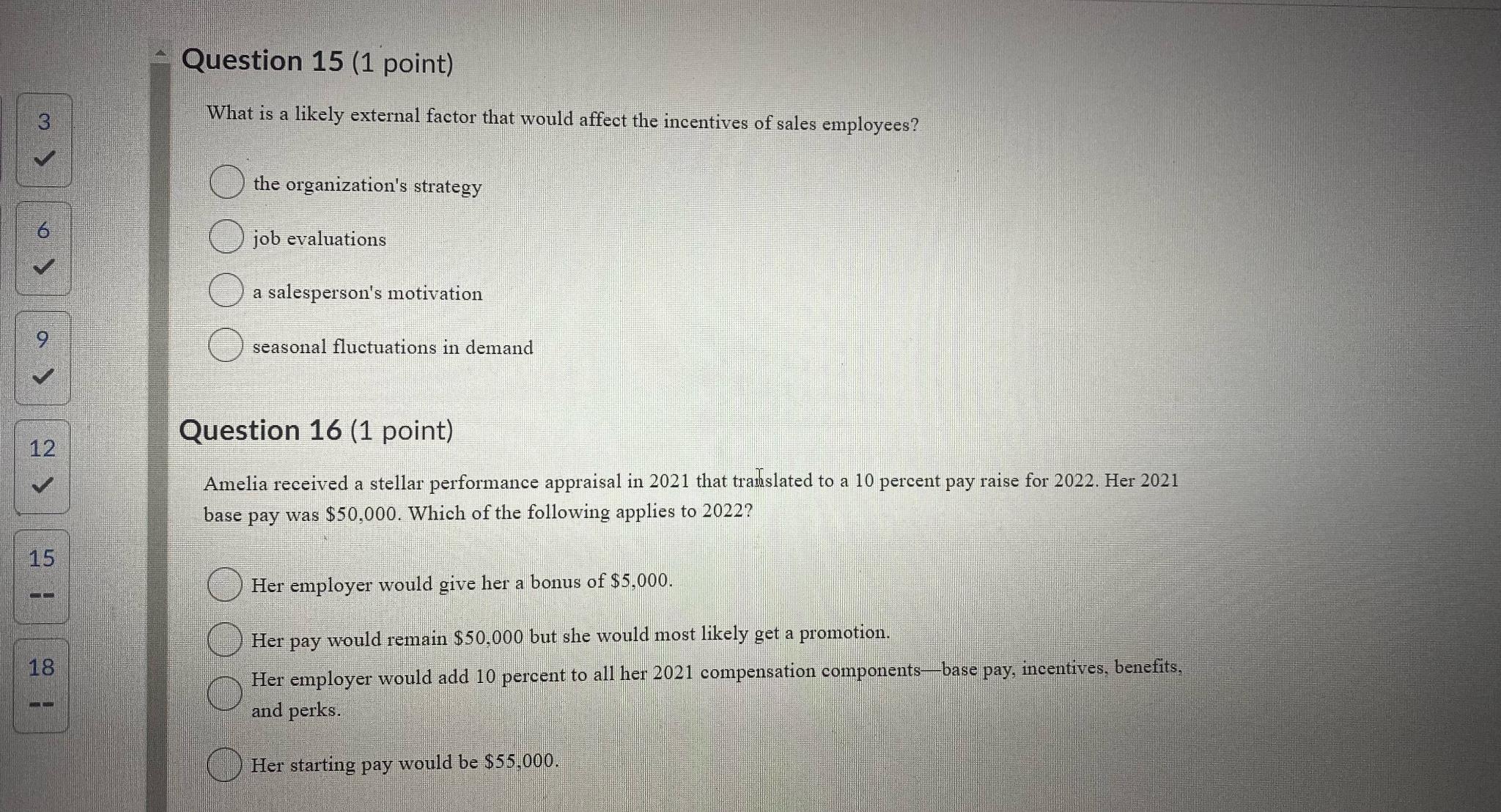 Solved Question 15 (1 ﻿point)What is a likely external | Chegg.com