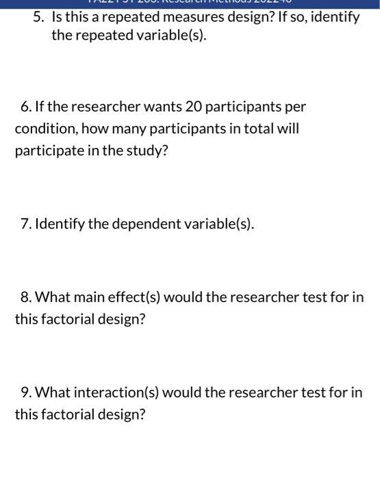 Solved A researcher investigated the effect of a child's | Chegg.com