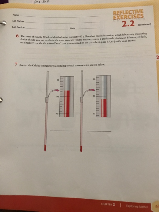 Solved pre-lab Name REFLECTIVE EXERCISES 2.2 Lab Partner | Chegg.com