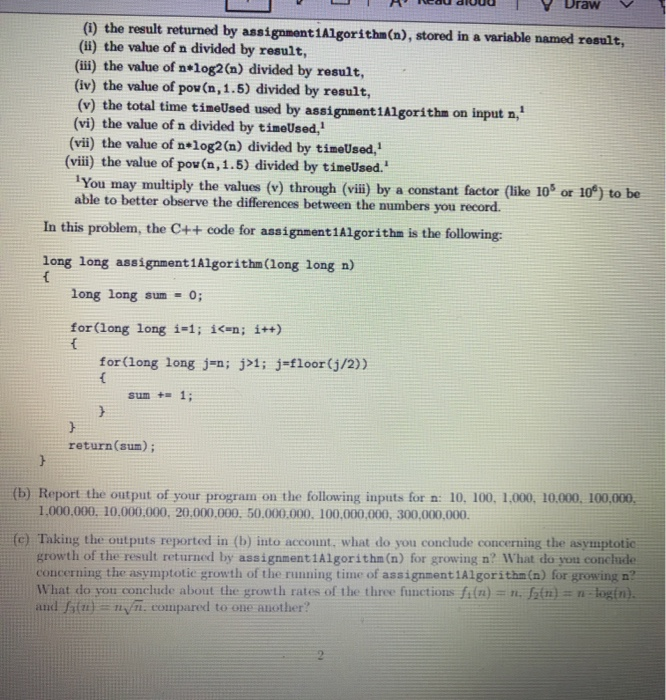 Problem 4 (4+2+4 marks). (a) Write a C++ program | Chegg.com