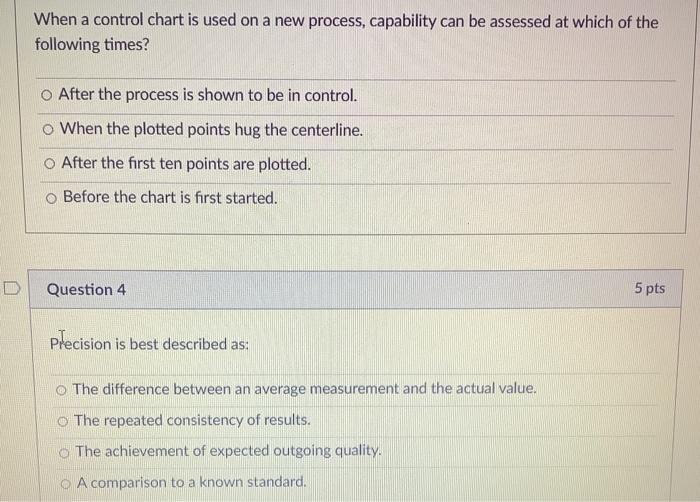 Solved When a control chart is used on a new process, | Chegg.com