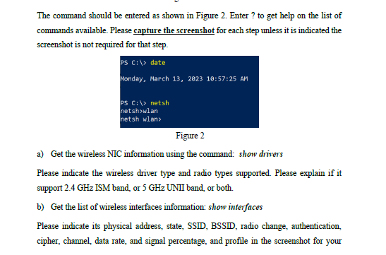 The command should be entered as shown in Figure 2. | Chegg.com