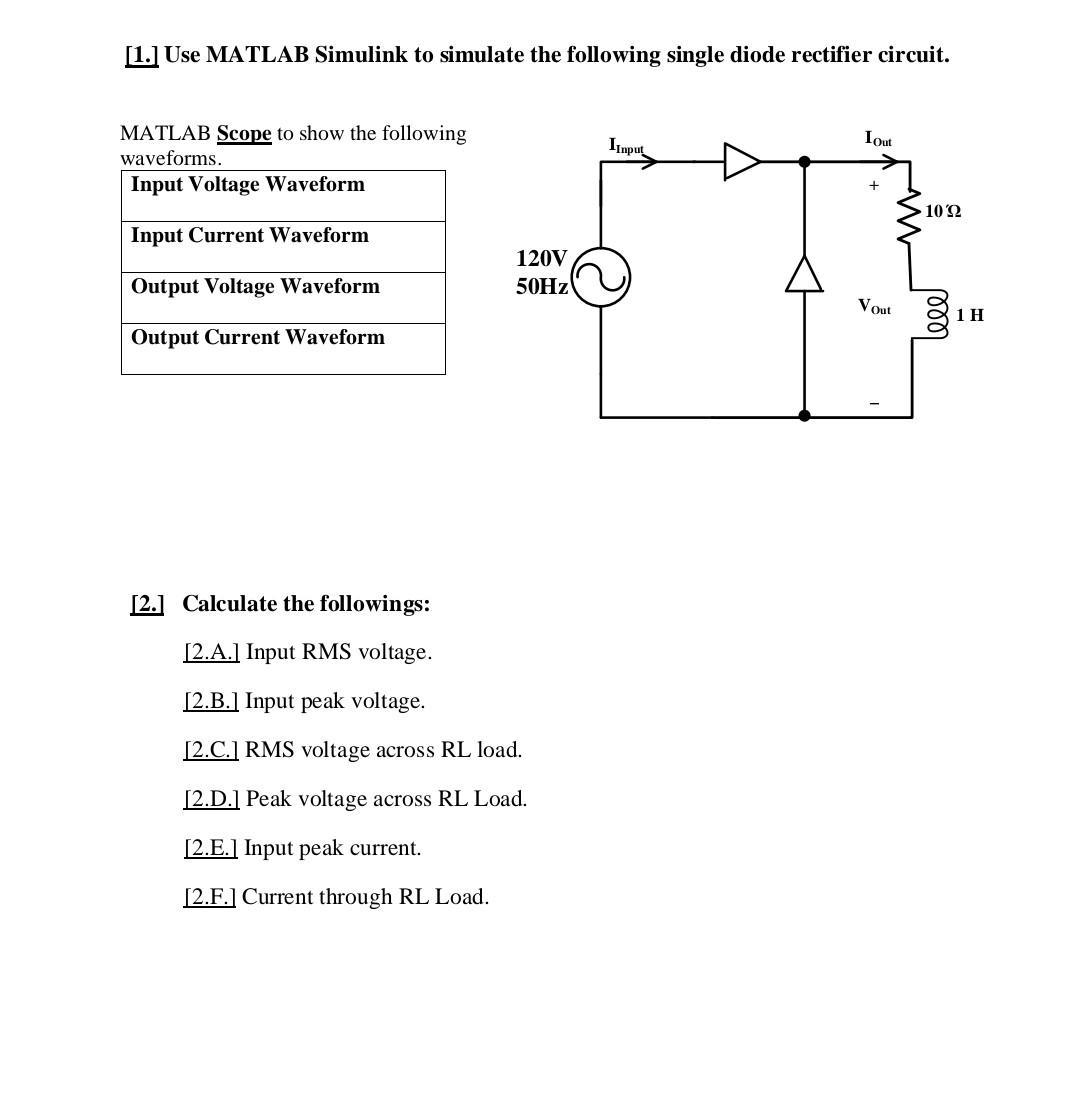 Solved [1.] Use MATLAB Simulink to simulate the following | Chegg.com