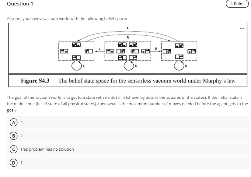 Vacuum World Problem Visualization Solved Question 1Assume you have a vacuum world with the | Chegg.com