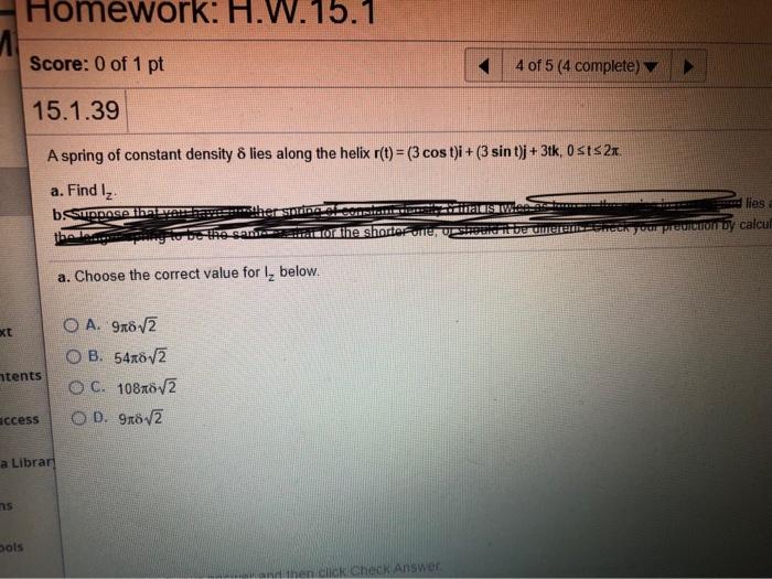 Solved Homework H W 15 1 Score 0 Of 1 Pt 4 Of 5 4 Comp Chegg Com