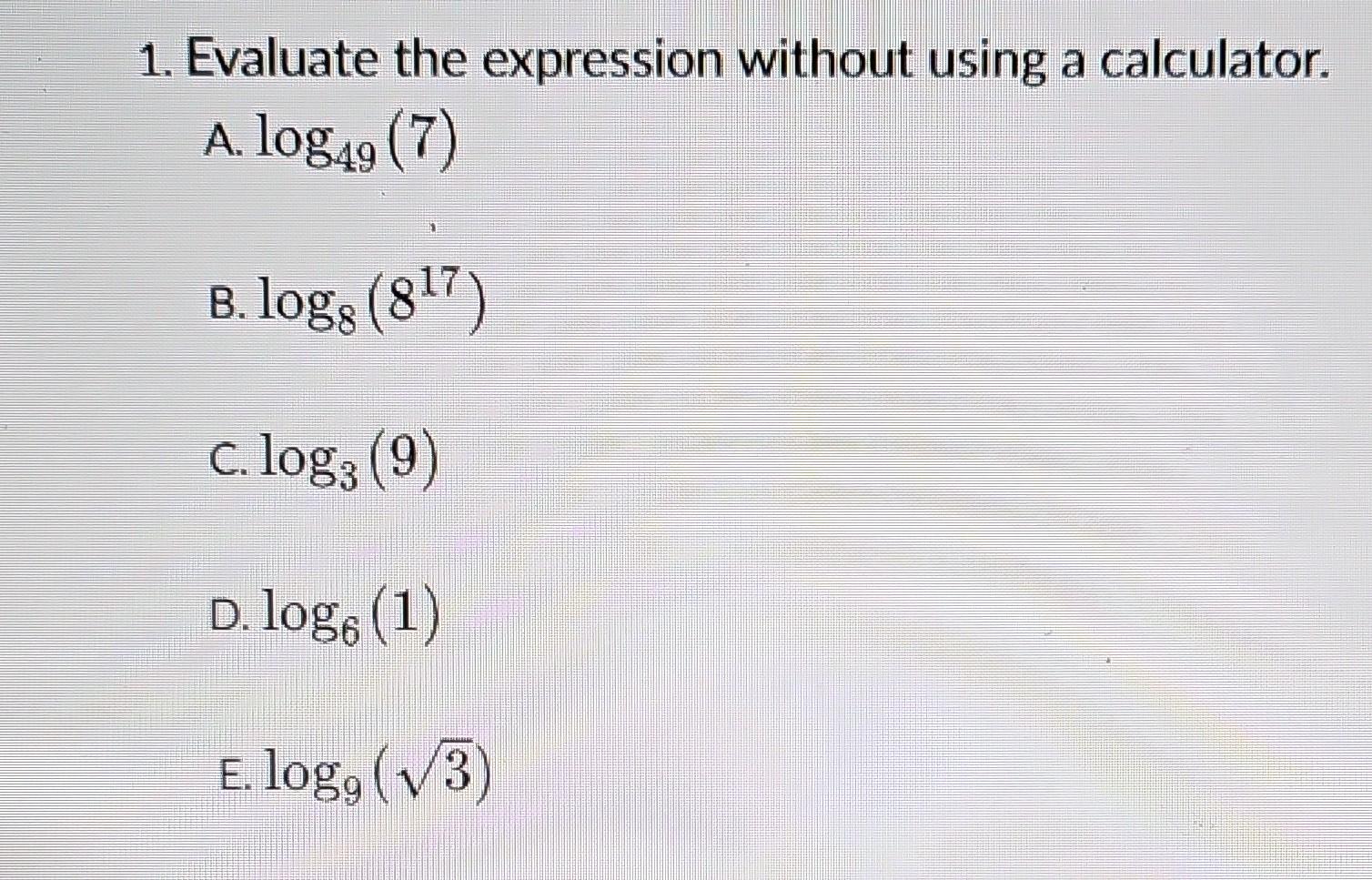 solved-1-evaluate-the-expression-without-using-a-chegg