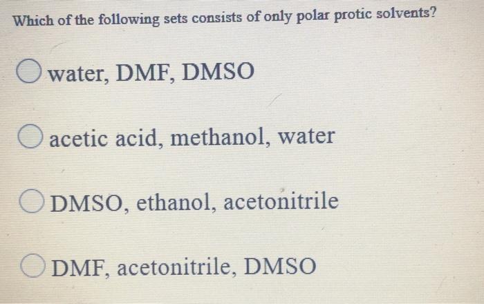 Solved Which of the following sets consists of only polar | Chegg.com