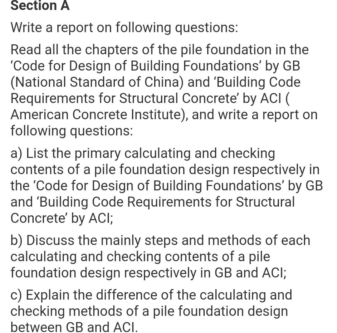 Solved Section A Write a report on following questions: Read | Chegg.com