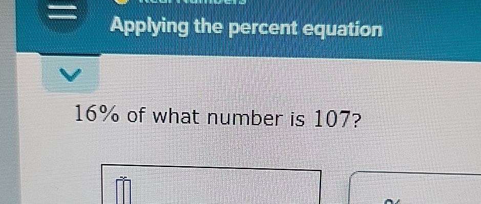 Solved Applying The Percent Equation16 of What Number Is Chegg solved-applying-the-percent-equation16-of-what-number-is-chegg