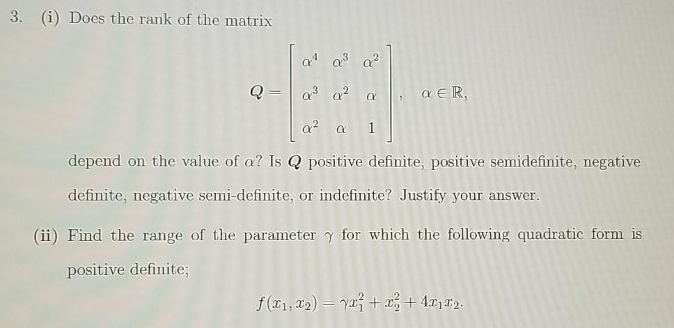 Can a matrix rank be negative?