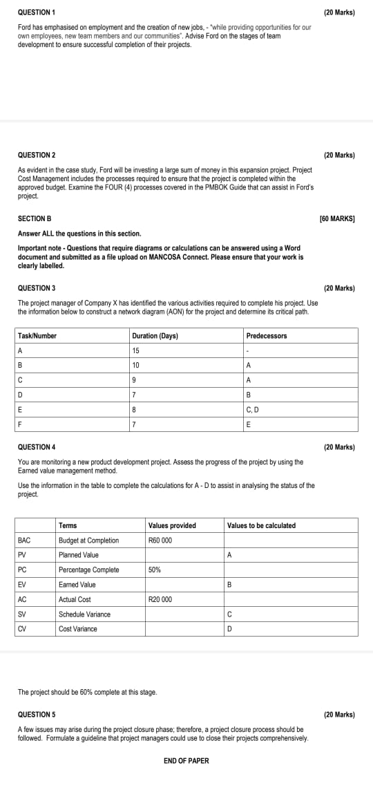 Solved SECTION A[40 ﻿MARKS]Read the case study below and | Chegg.com