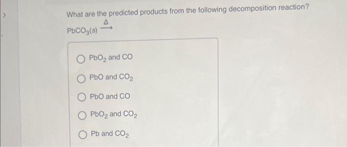 Solved What are the predicted products from the following | Chegg.com