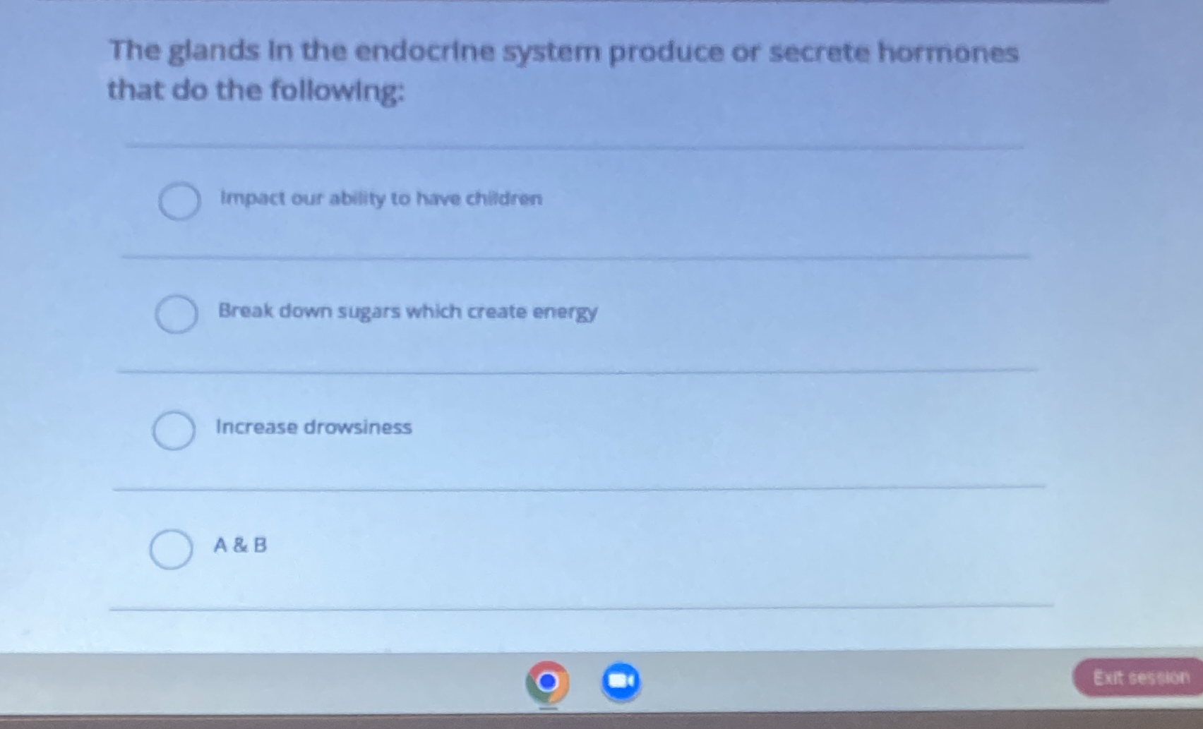 Solved The glands in the endocrine system produce or secrete