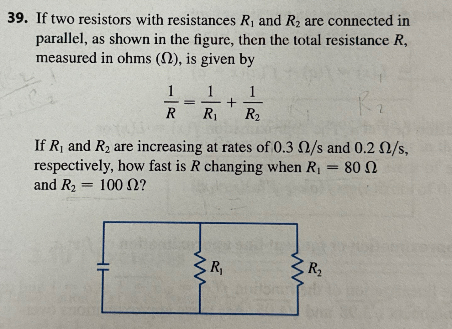 Solved If two resistors with resistances R1 ﻿and R2 ﻿are | Chegg.com