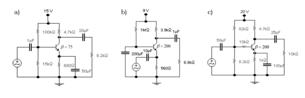 Solved For each of the following circuits determine: the | Chegg.com