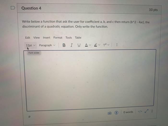 Solved > Question 2 10 pts Write the prototype of a function | Chegg.com