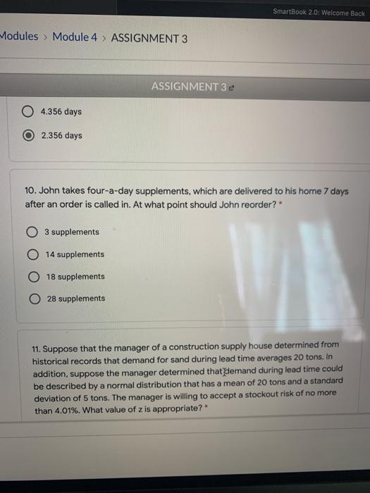 Solved SmartBook 2.0: Welcome Back Modules > Module 4 > | Chegg.com