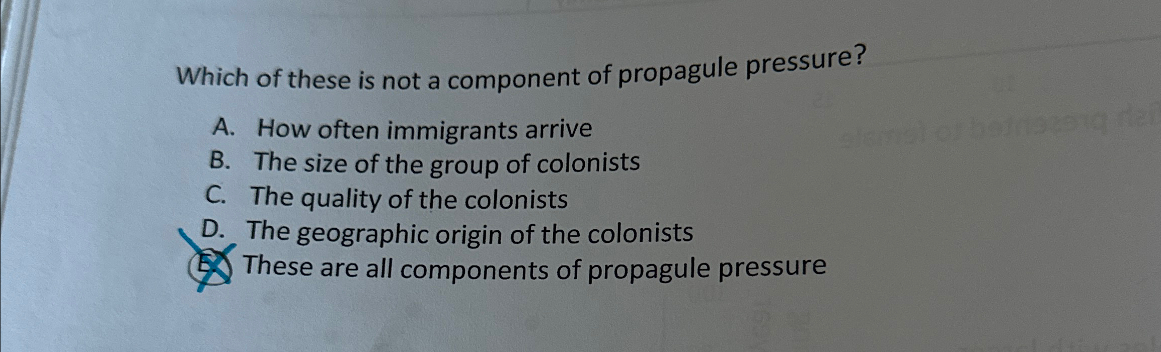 Solved Which of these is not a component of propagule | Chegg.com