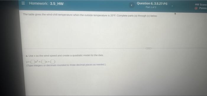 Solved The tate ges the wind-cl temperature when the outside | Chegg.com