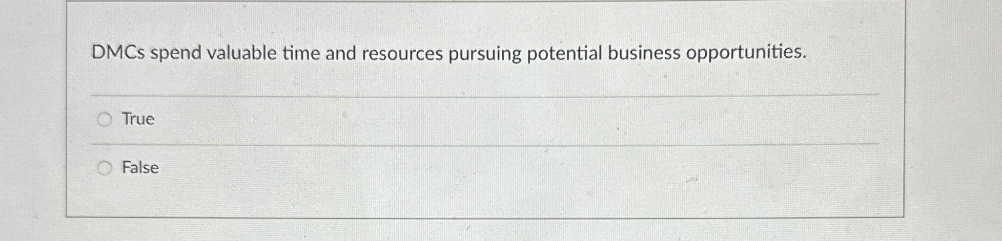 Solved DMCs spend valuable time and resources pursuing | Chegg.com