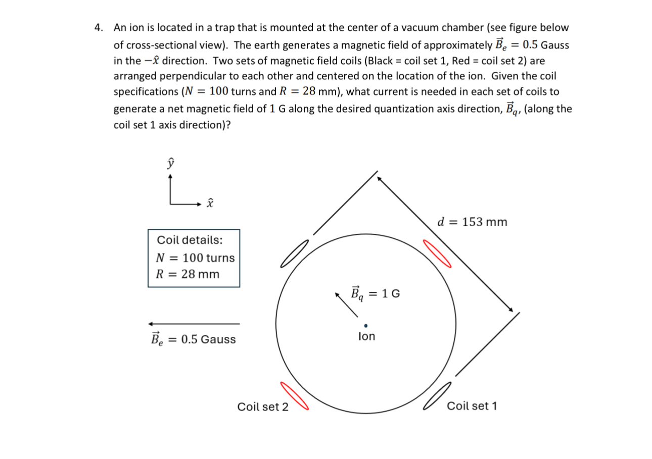 Solved An ion is located in a trap that is mounted at the | Chegg.com