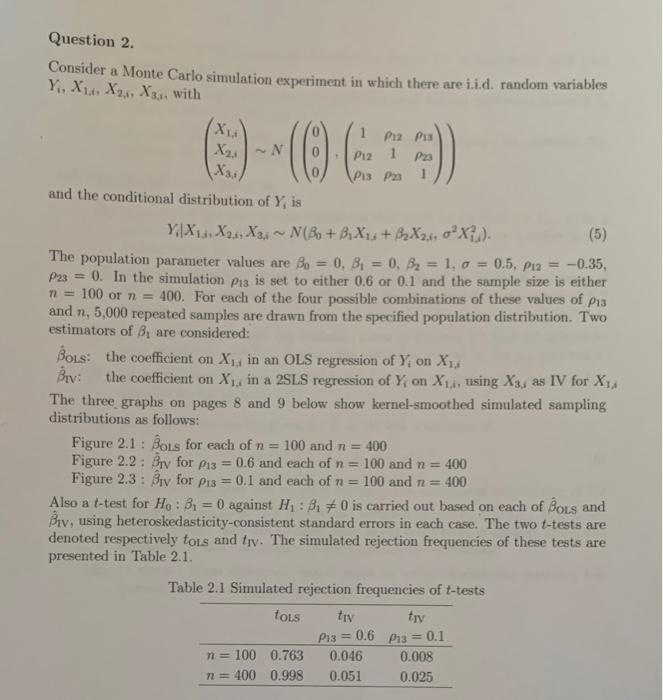 Solved Question 2 Consider a Monte Carlo simulation | Chegg.com