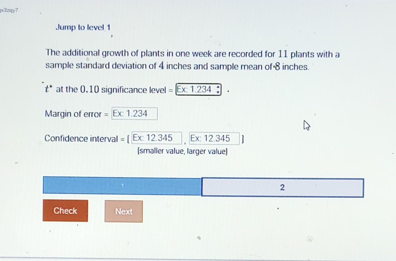 The additional growth of plants in one week are | Chegg.com
