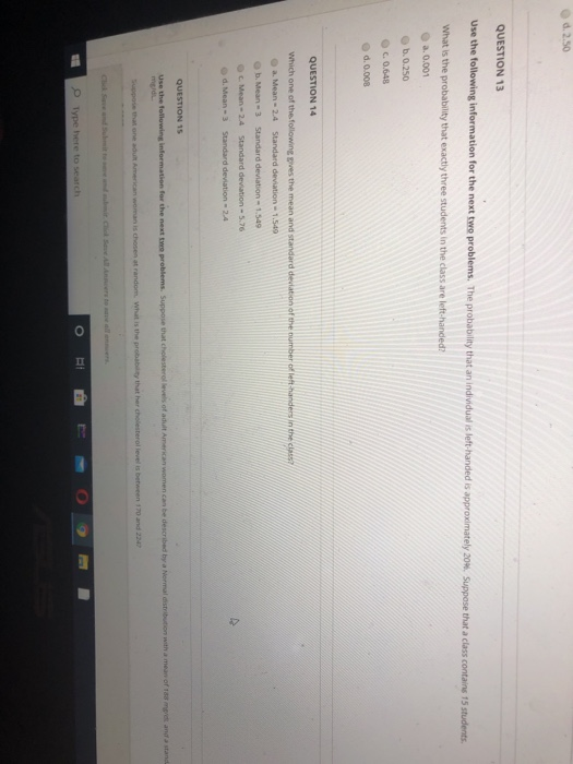 Solved 0.2.50 QUESTION 13 Use the following information for | Chegg.com