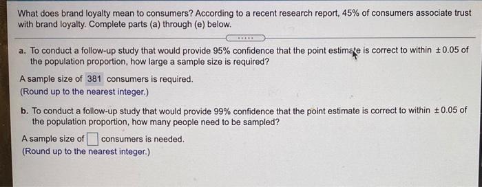 Solved What does brand loyalty mean to consumers? According | Chegg.com