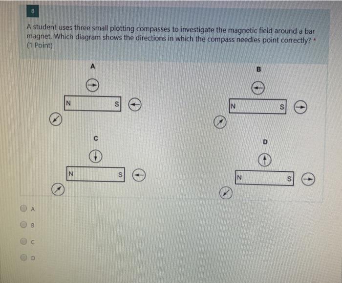 Solved 8 A student uses three small plotting compasses to