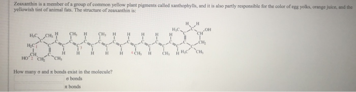 Solved Zeaxanthin is a member of a group of common yellow | Chegg.com