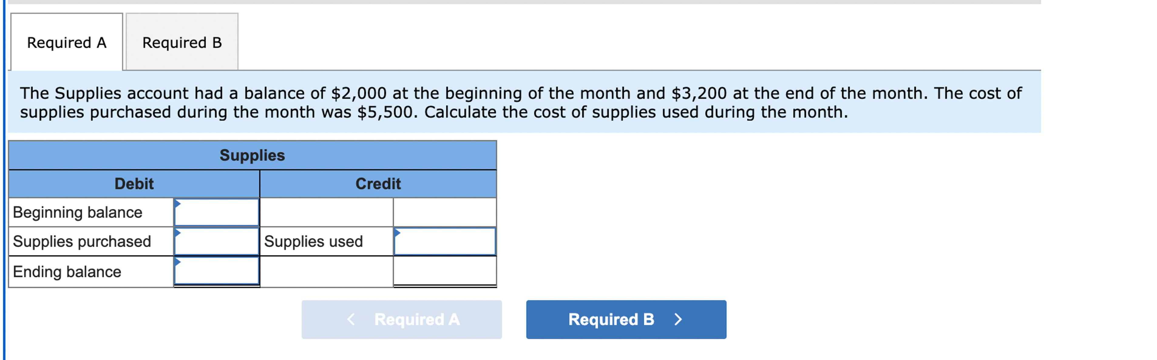 Solved The Supplies account had a balance of $2,000 ﻿at the | Chegg.com
