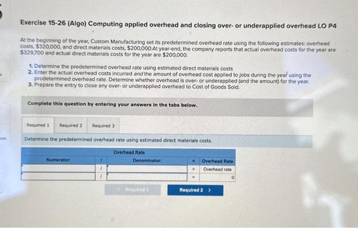 Solved Required information Use the following information to | Chegg.com