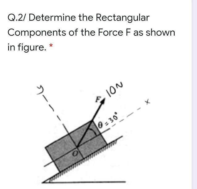 Solved Q.2/ Determine the Rectangular Components of the | Chegg.com