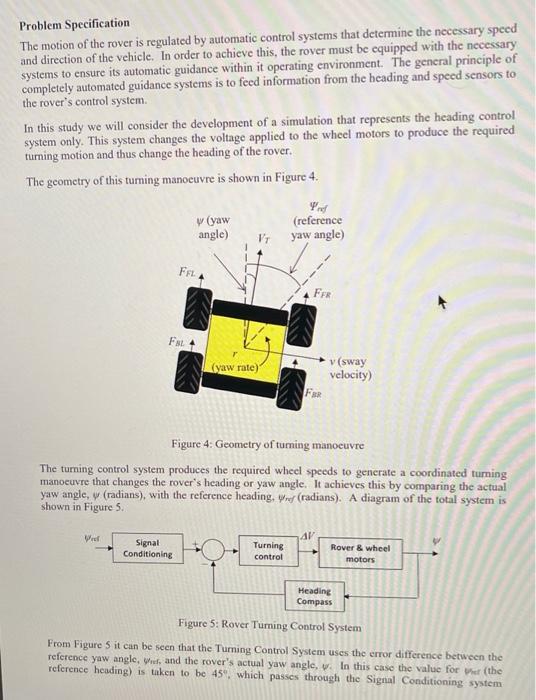 Solved derive the state-space model for the rover and using | Chegg.com