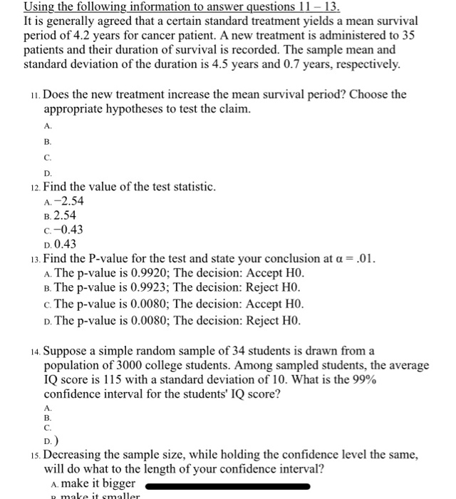 Solved Using the following information to answer questions | Chegg.com
