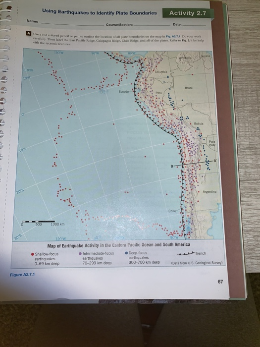 Solved Using Earthquakes To Identify Plate Boundaries Act Chegg Com