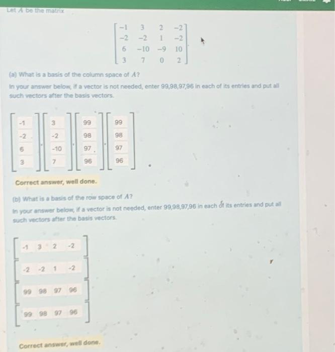 Solved (a) Let u and v be (fixed, but unknown) vectors in | Chegg.com