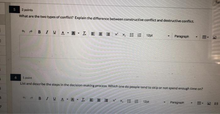 Solved 2 points What are the two types of conflict? Explain | Chegg.com