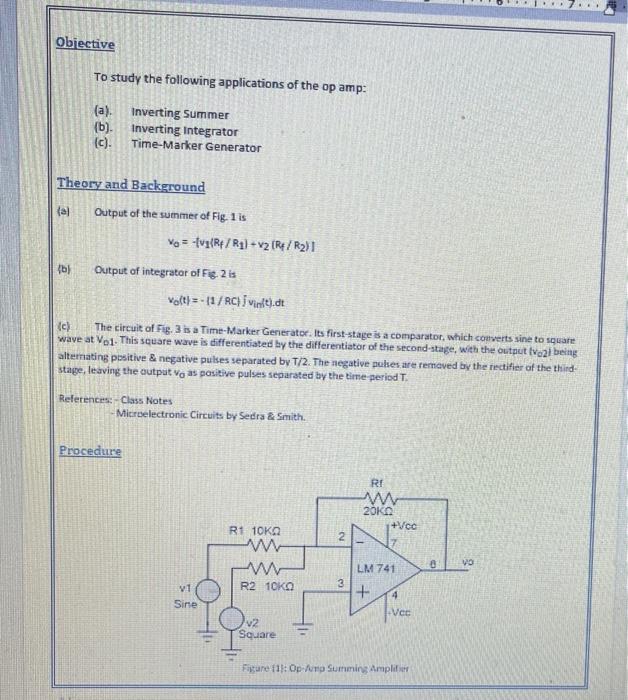 Solved Objective To study the following applications of the